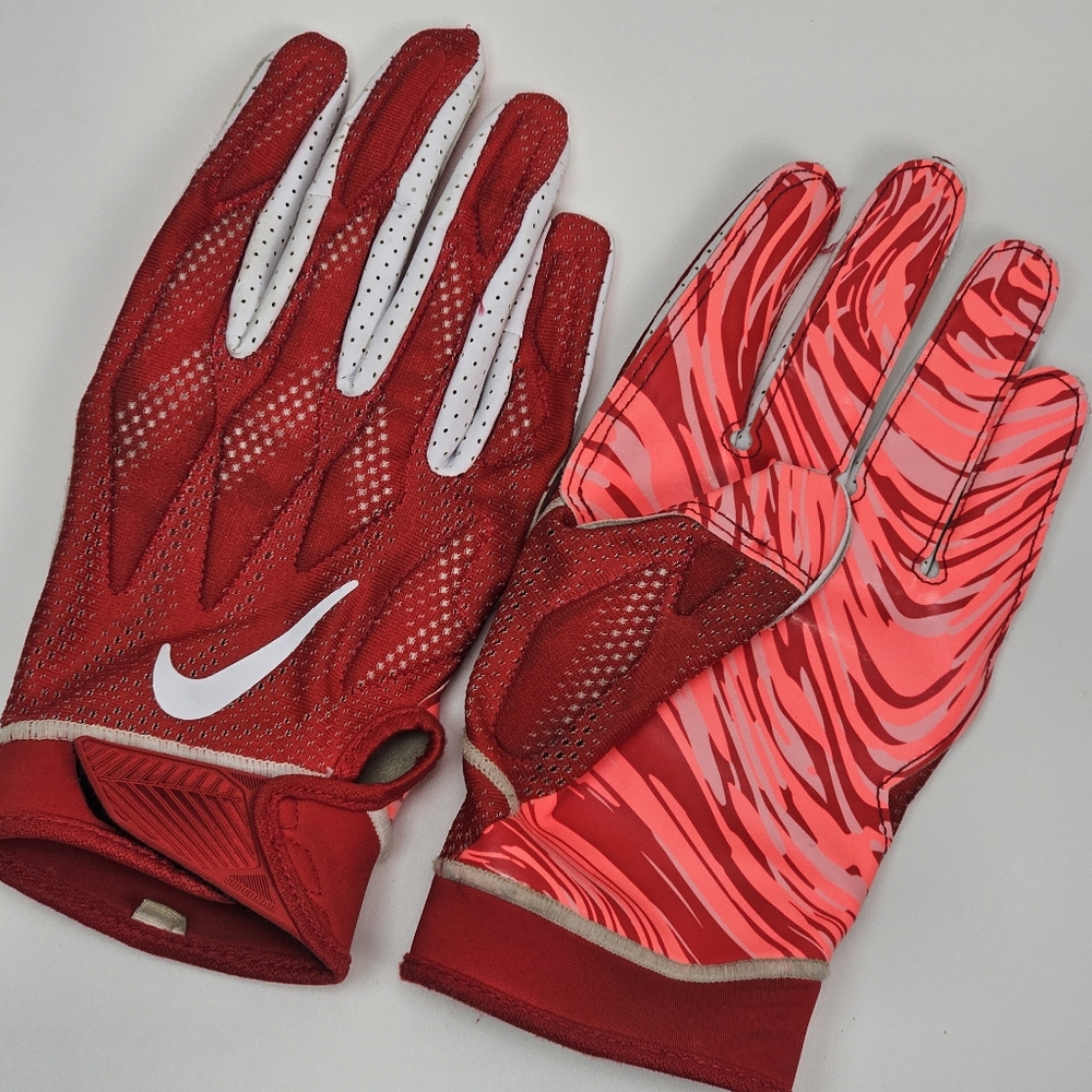 Nike Superbad 4.5 Football Wide Receiver Gloves, Red/White, EUC, Size XXXL